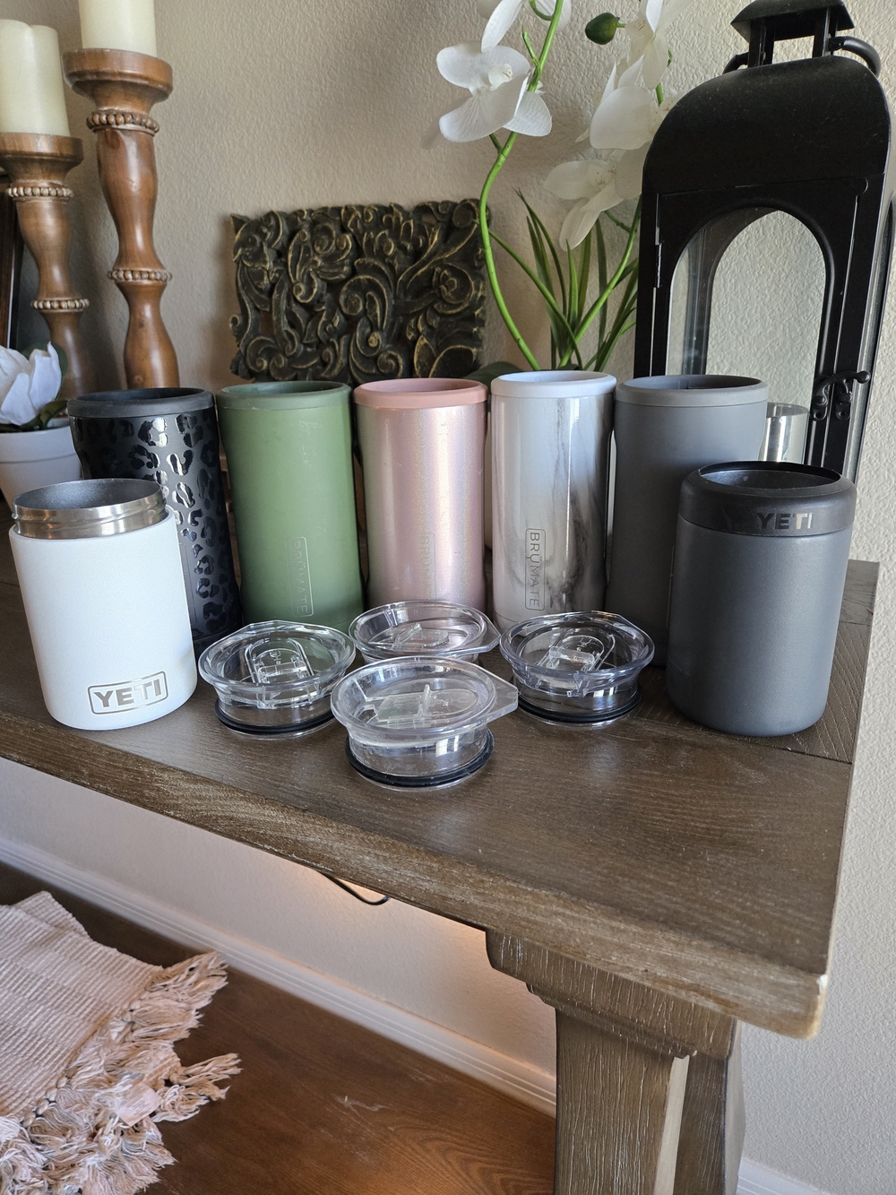 YETI & Brumate Beer Tumbler Lid Set - White, Black, Green, Pink, Silver, Gray